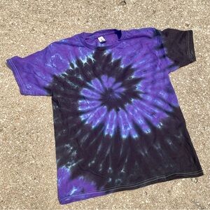 Purple and Black Tie-Dye T-Shirt